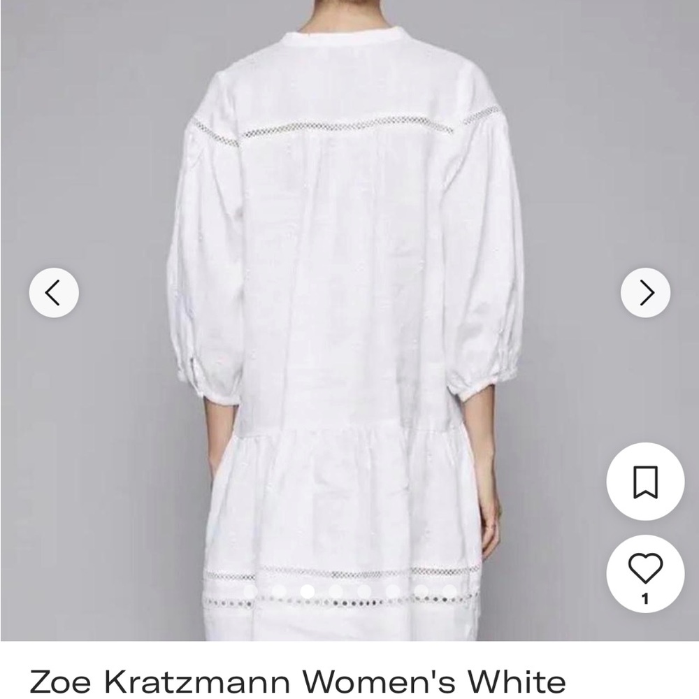 Zoe Kratzmann white linen dress NWOT